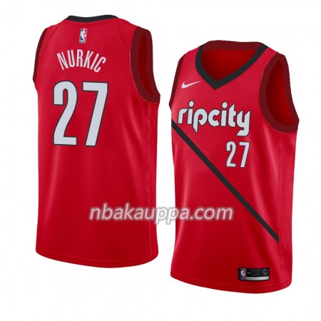 Portland Trail Blazers Jusuf Nurkic 27 2018-19 Nike Punainen Pelipaidat Swingman - Miesten